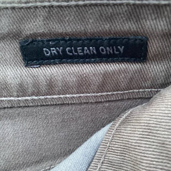 New Citizens Of Humanity Women Waxed Gray Jean Denim Micro Mini Skirt Size 30 - Picture 7 of 11